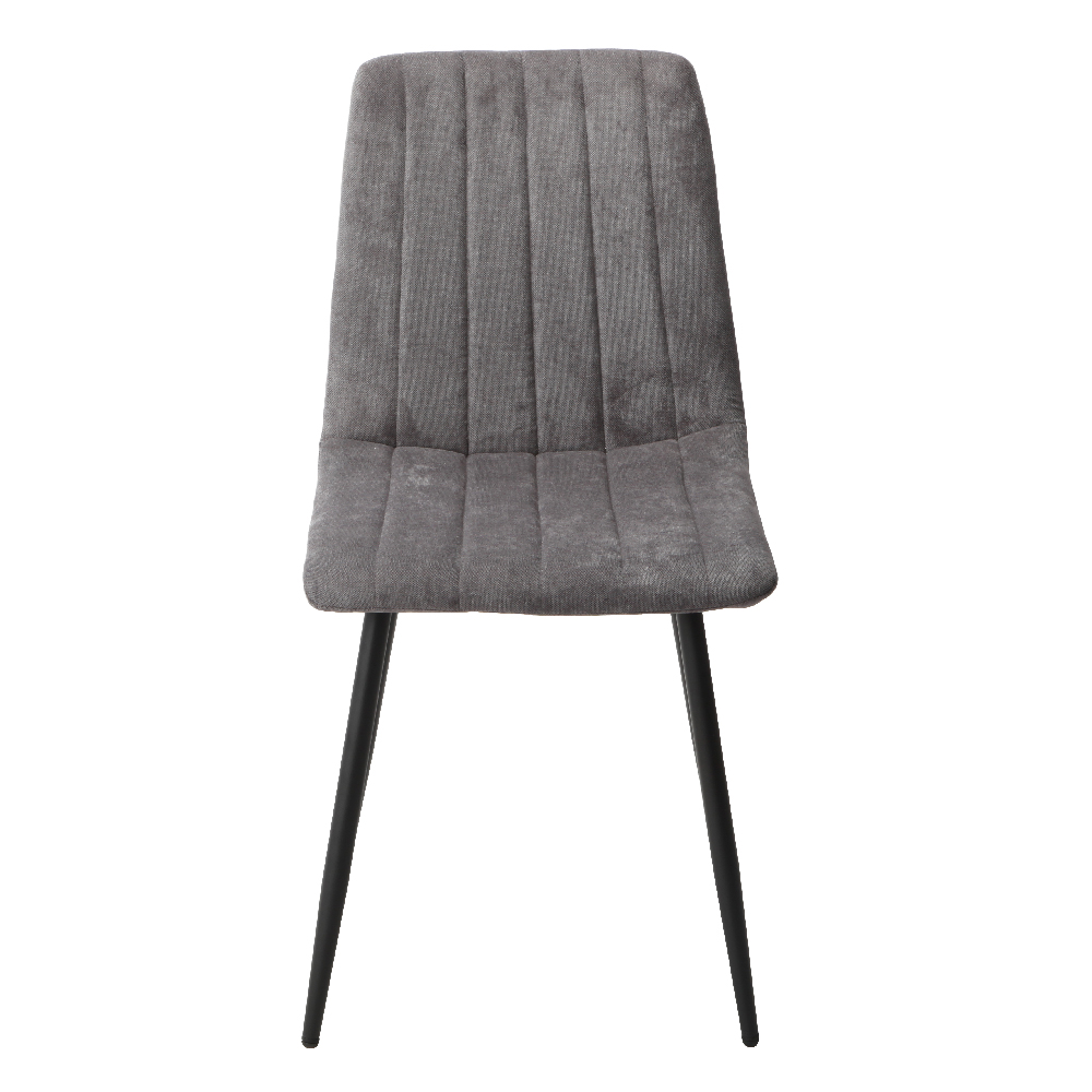 Arta Round Grey Wooden Dining Table 4 Dark Grey Straight Chairs
