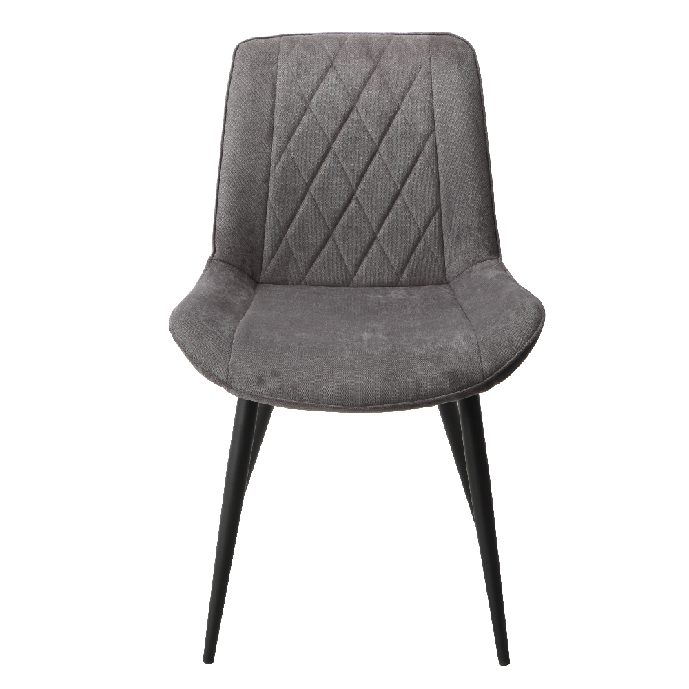Arta Round White Wooden Dining Table 4 Dark Grey Diamond Chairs