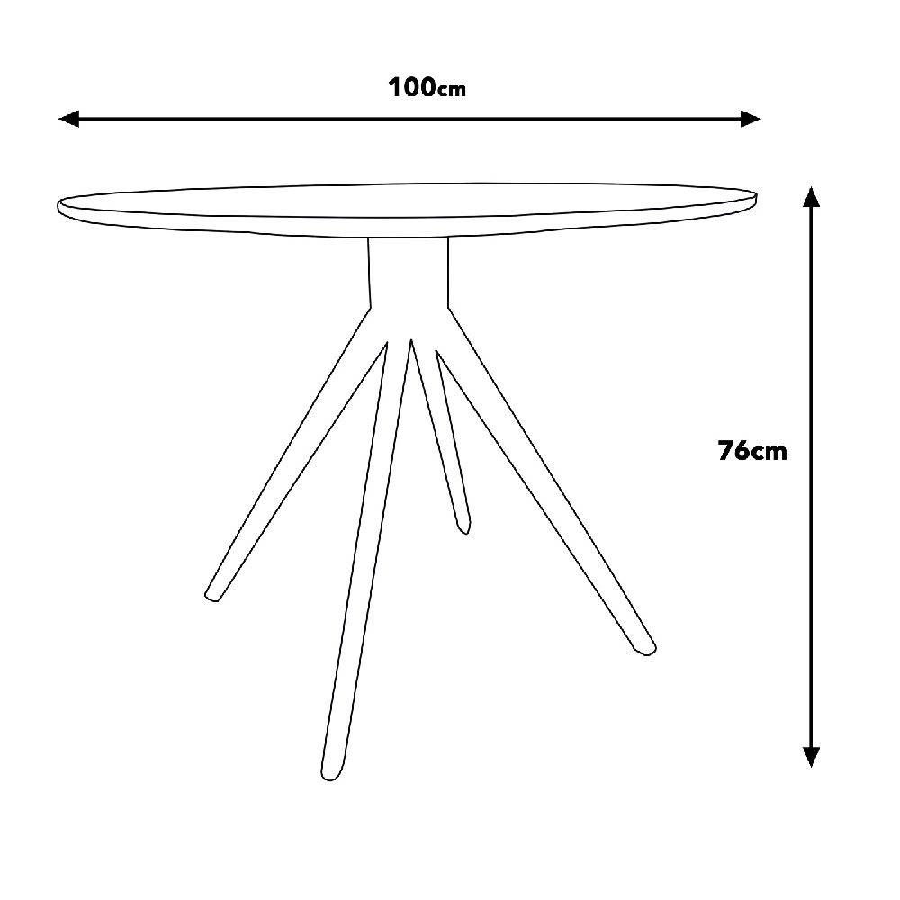 Arta Round White Wooden Dining Table 4 Duo Plastic White Chairs