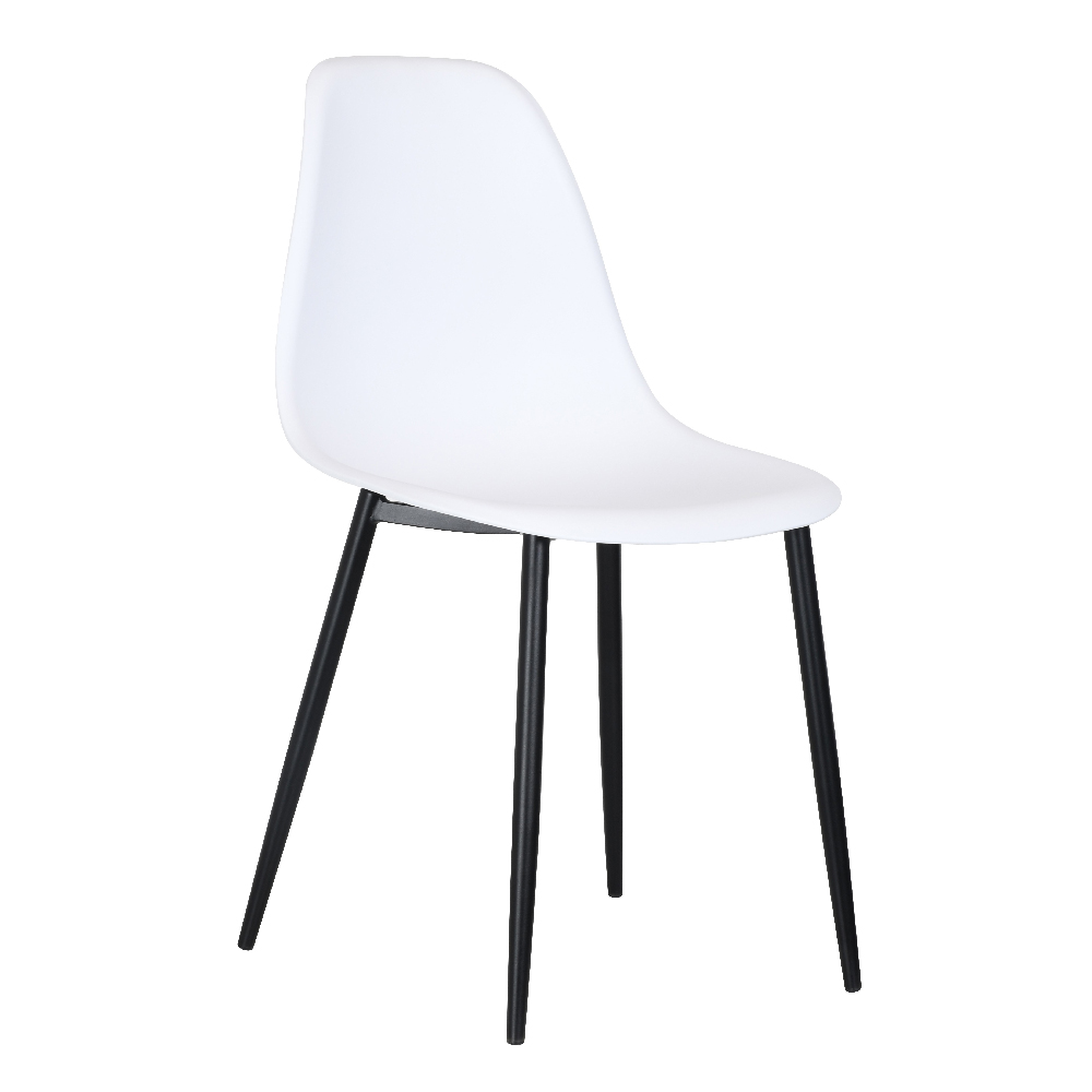 Arta Round White Wooden Dining Table 4 Duo Plastic White Chairs