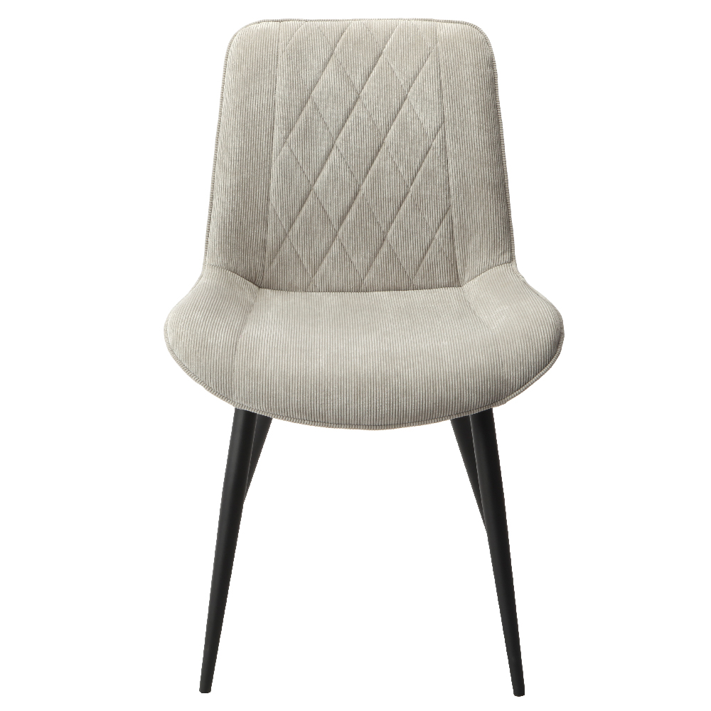 Arta Round White Wooden Dining Table 4 Light Grey Diamond Chairs