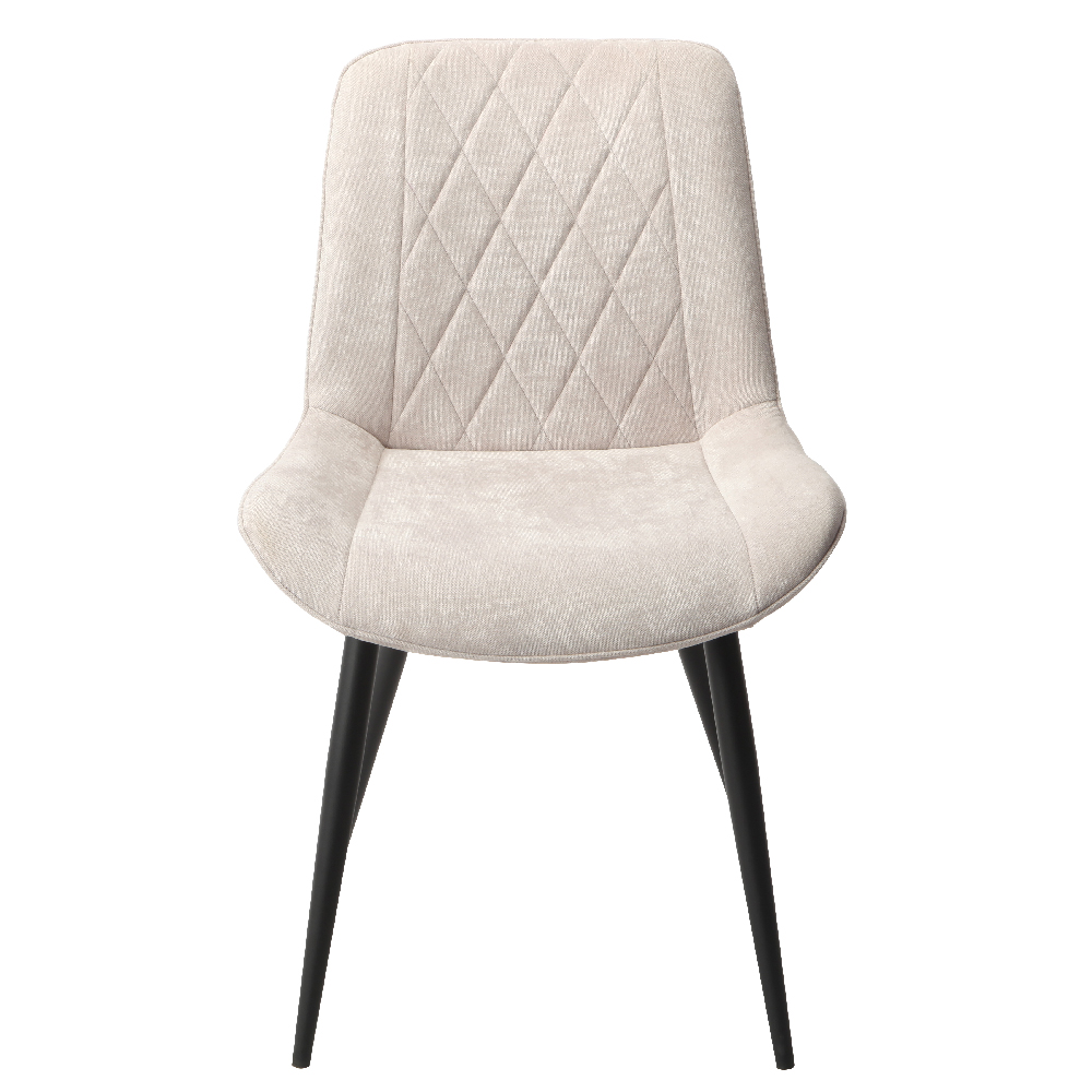 Arta Round White Wooden Dining Table 4 Natural Diamond Chairs