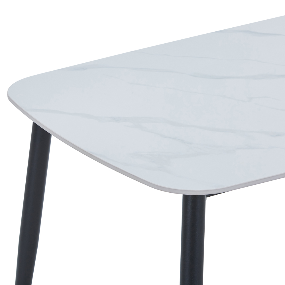 Arta Sintered Stone Rectangular Dining Table - White Gloss