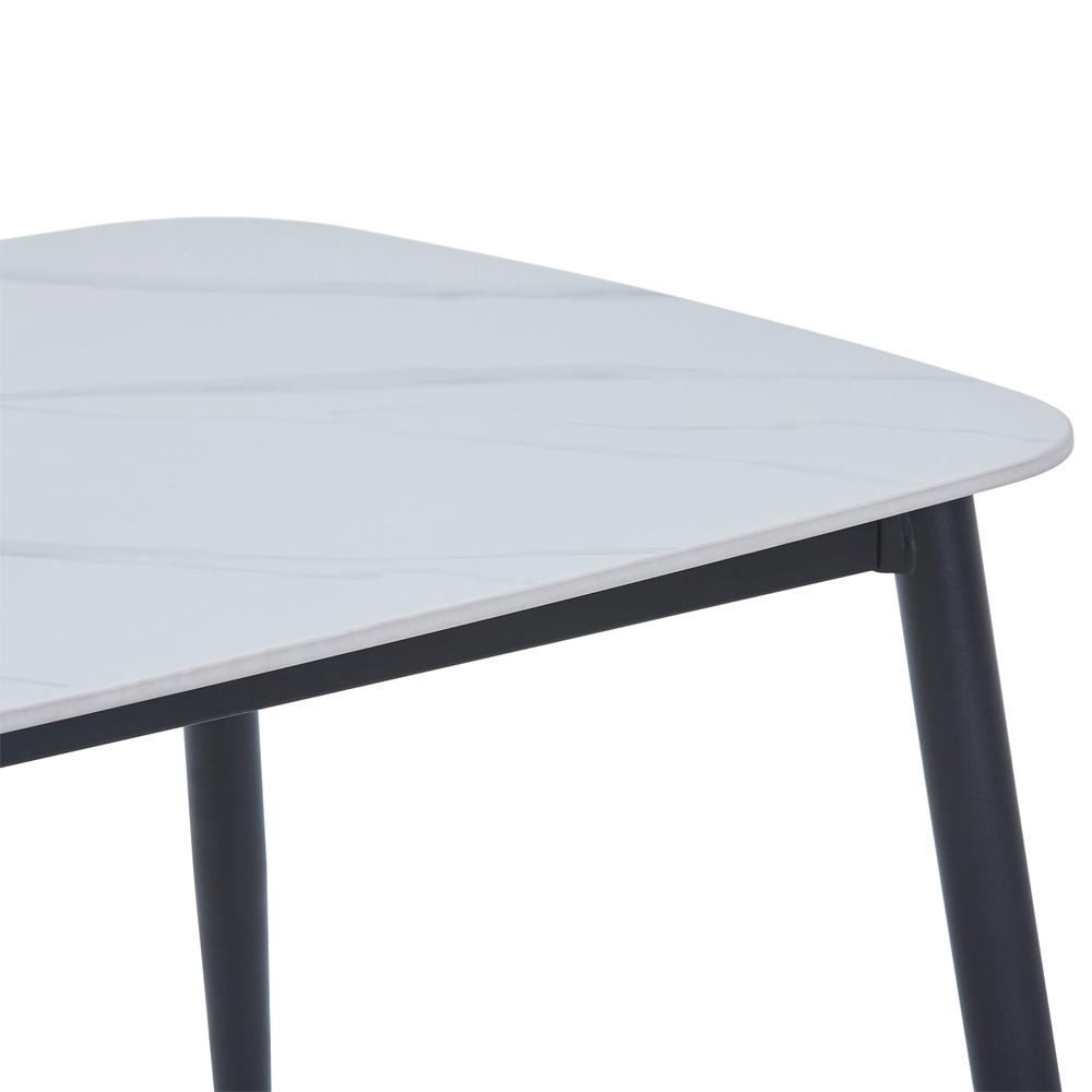 Arta Sintered Stone Rectangular Dining Table - White Gloss
