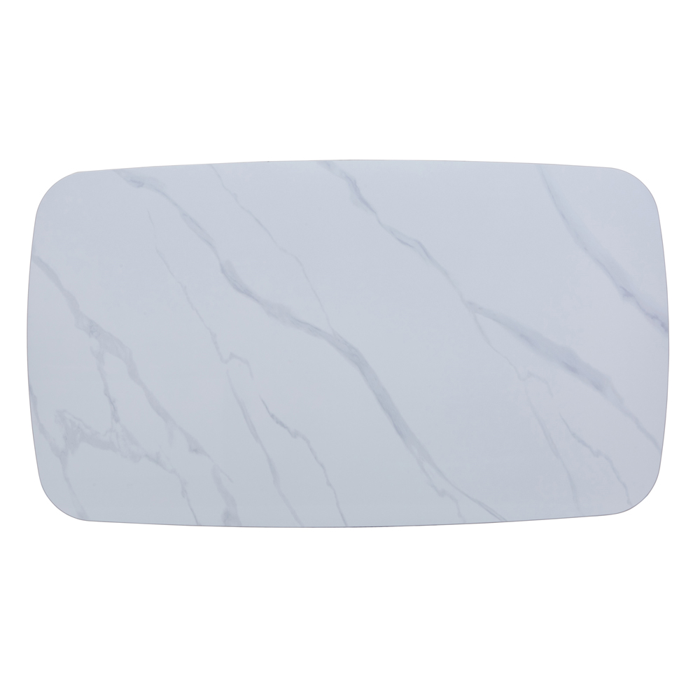 Arta Sintered Stone Rectangular Dining Table - White Gloss