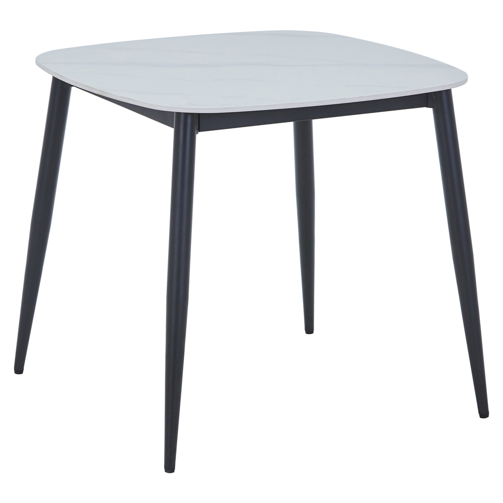 Arta Sintered Stone Square Dining Table - White Gloss