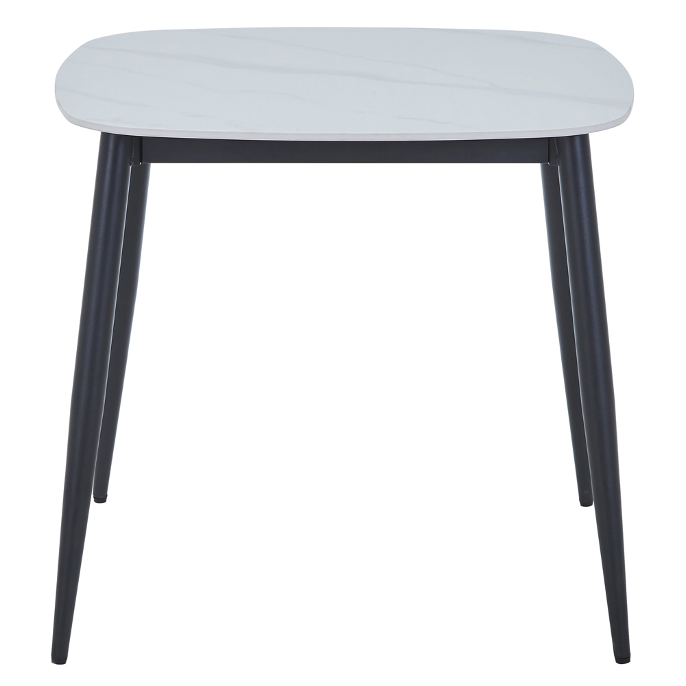 Arta Sintered Stone Square Dining Table - White Gloss
