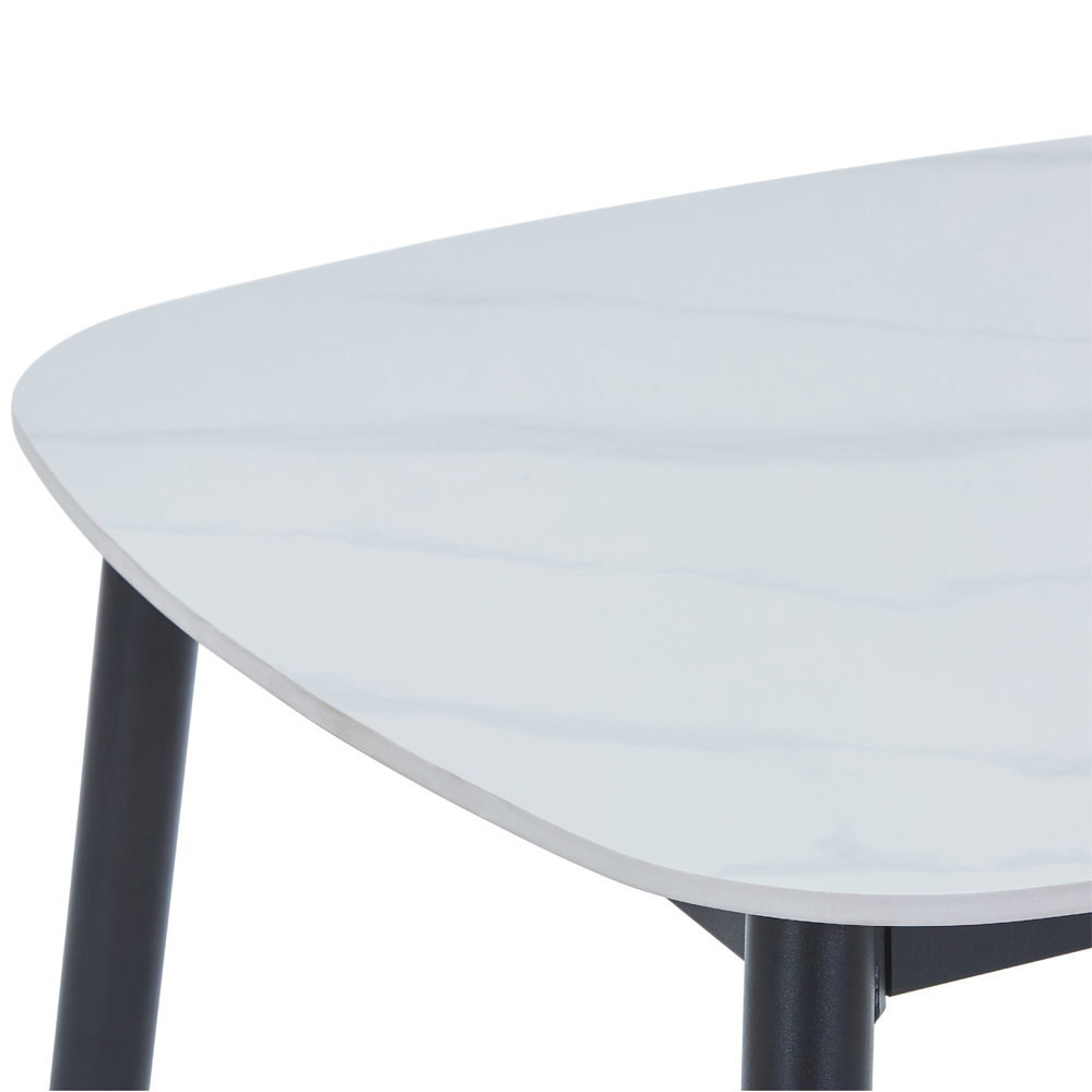 Arta Sintered Stone Square Dining Table - White Gloss