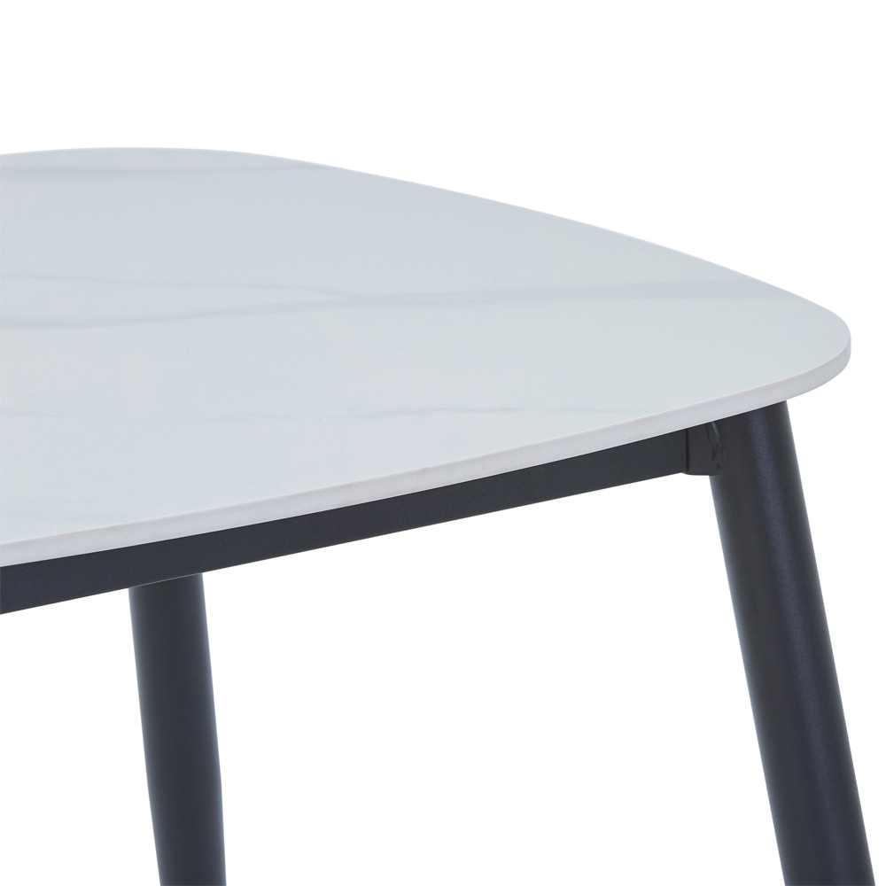 Arta Sintered Stone Square Dining Table - White Gloss