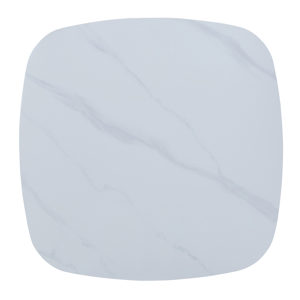 Arta Sintered Stone Square Dining Table - White Gloss