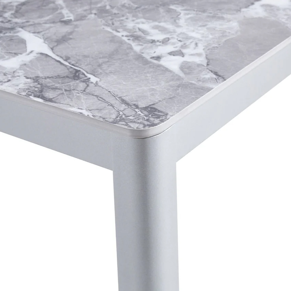 Arta Small Sintered Stone Dining Table In Grey