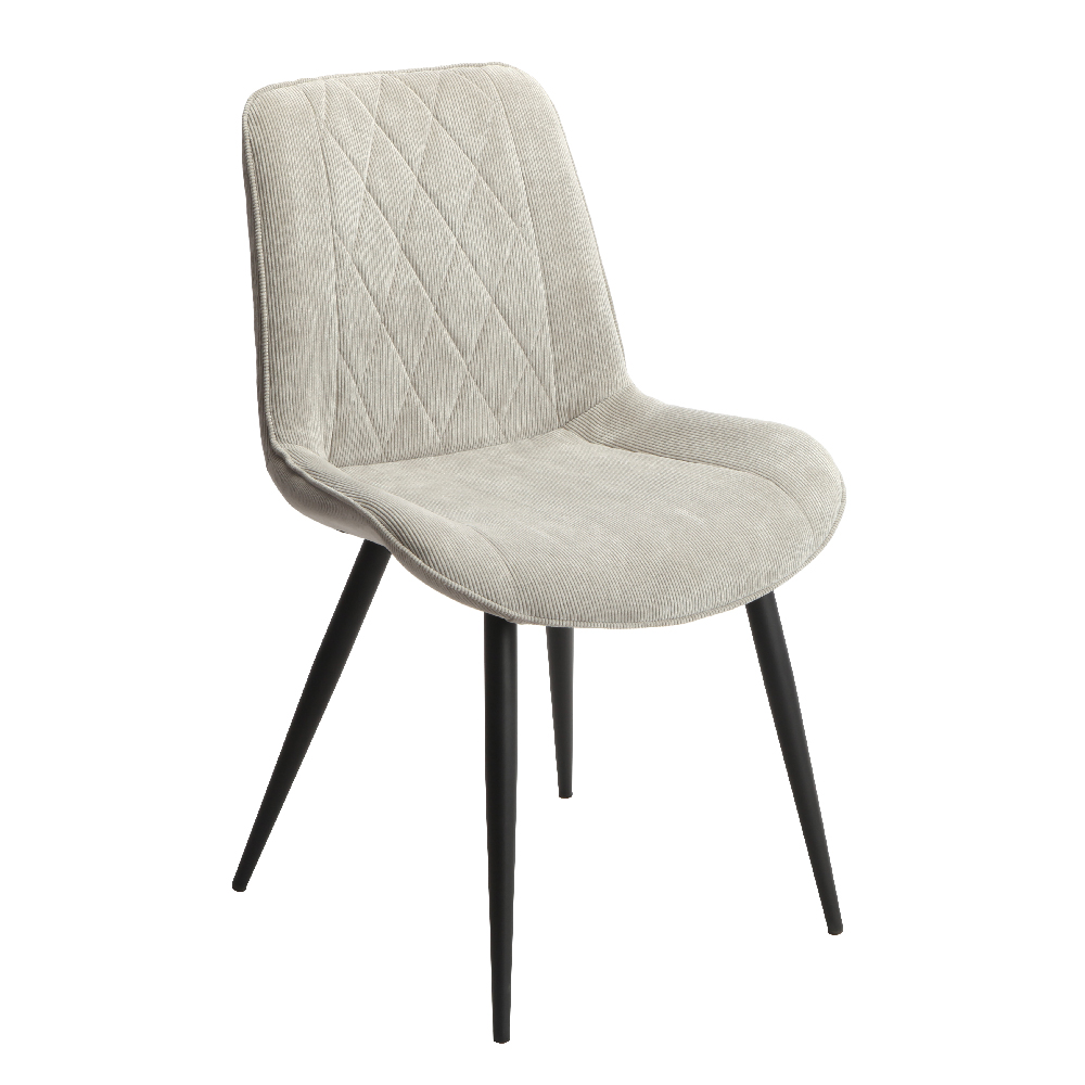 Arta Square Grey Wooden Dining Table 2 Light Grey Diamond Chairs