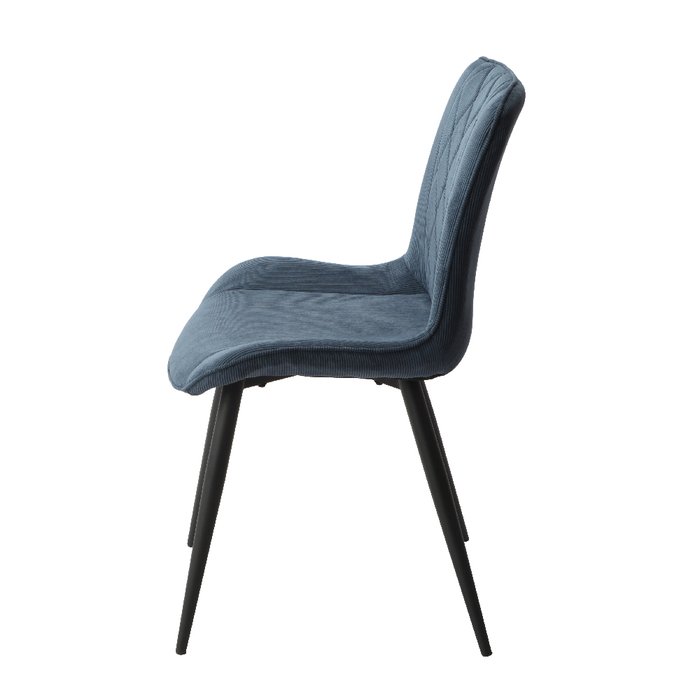 Arta Square Grey Wooden Dining Table 4 Blue Diamond Chairs