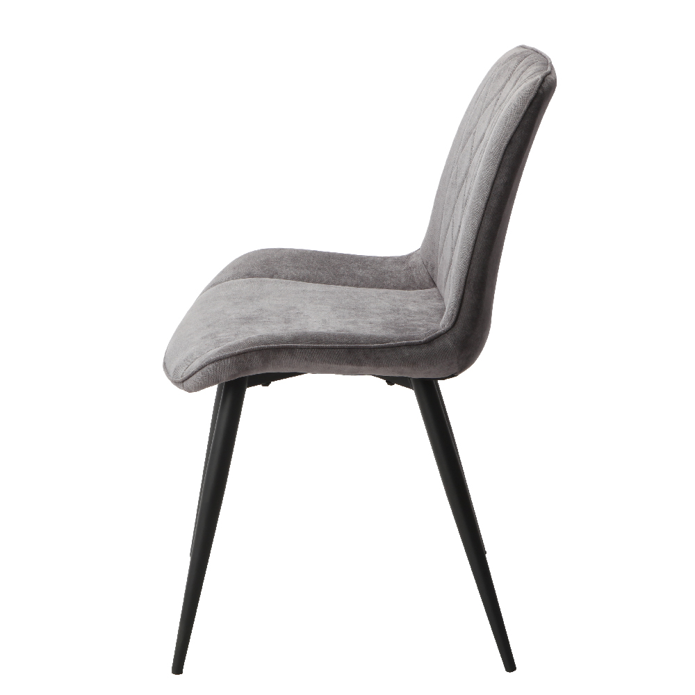 Arta Square Grey Wooden Dining Table 4 Dark Grey Diamond Chairs