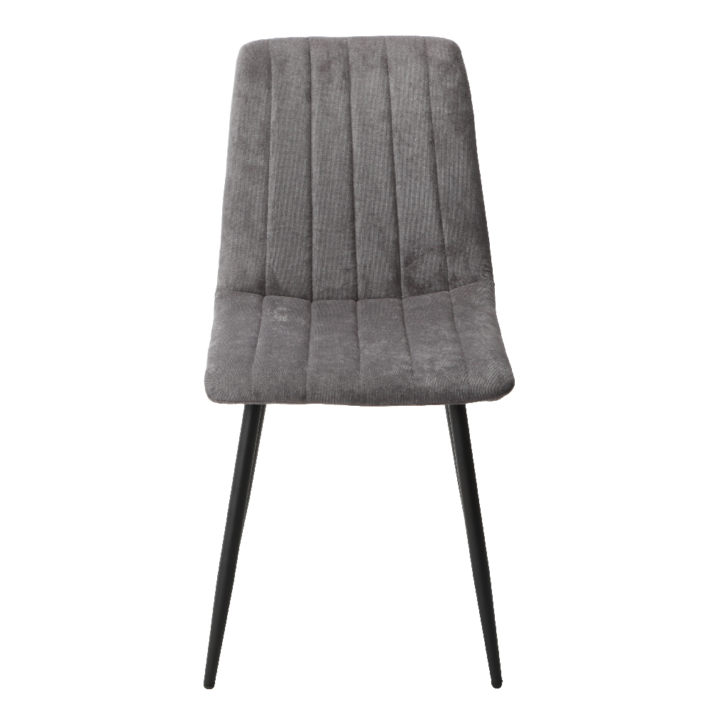 Arta Square Grey Wooden Dining Table 4 Dark Grey Straight Chairs