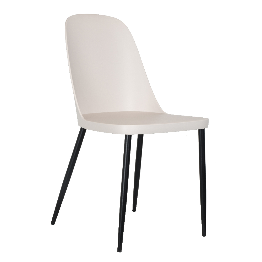 Arta Square Grey Wooden Dining Table 4 Duo Plastic Calico Chairs