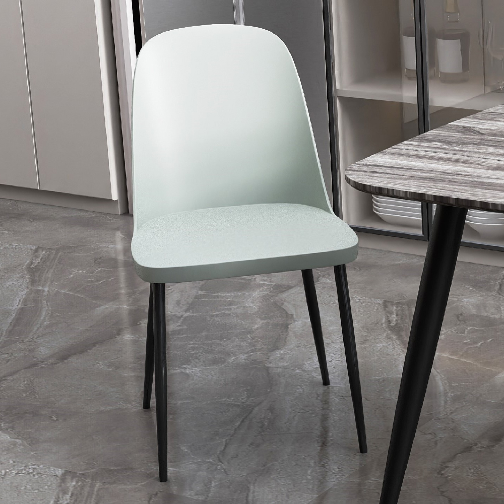 Arta Square Grey Wooden Dining Table 4 Duo Plastic Grey Chairs