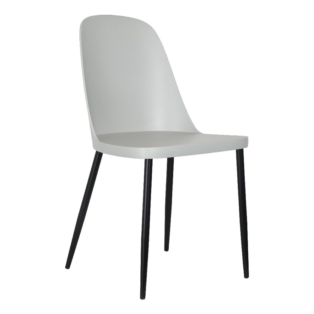 Arta Square Grey Wooden Dining Table 4 Duo Plastic Grey Chairs