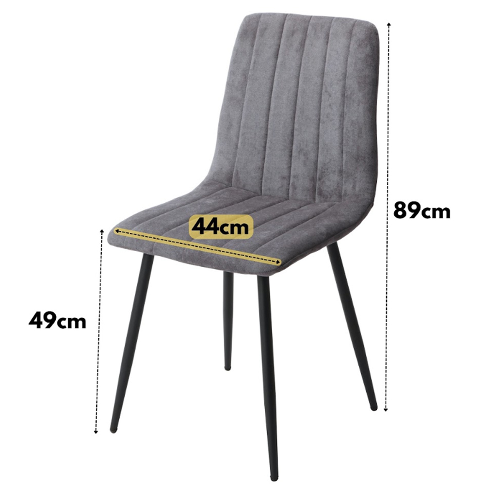 Arta Square Oak Wooden Dining Table with 2 Grey Fabric Chairs