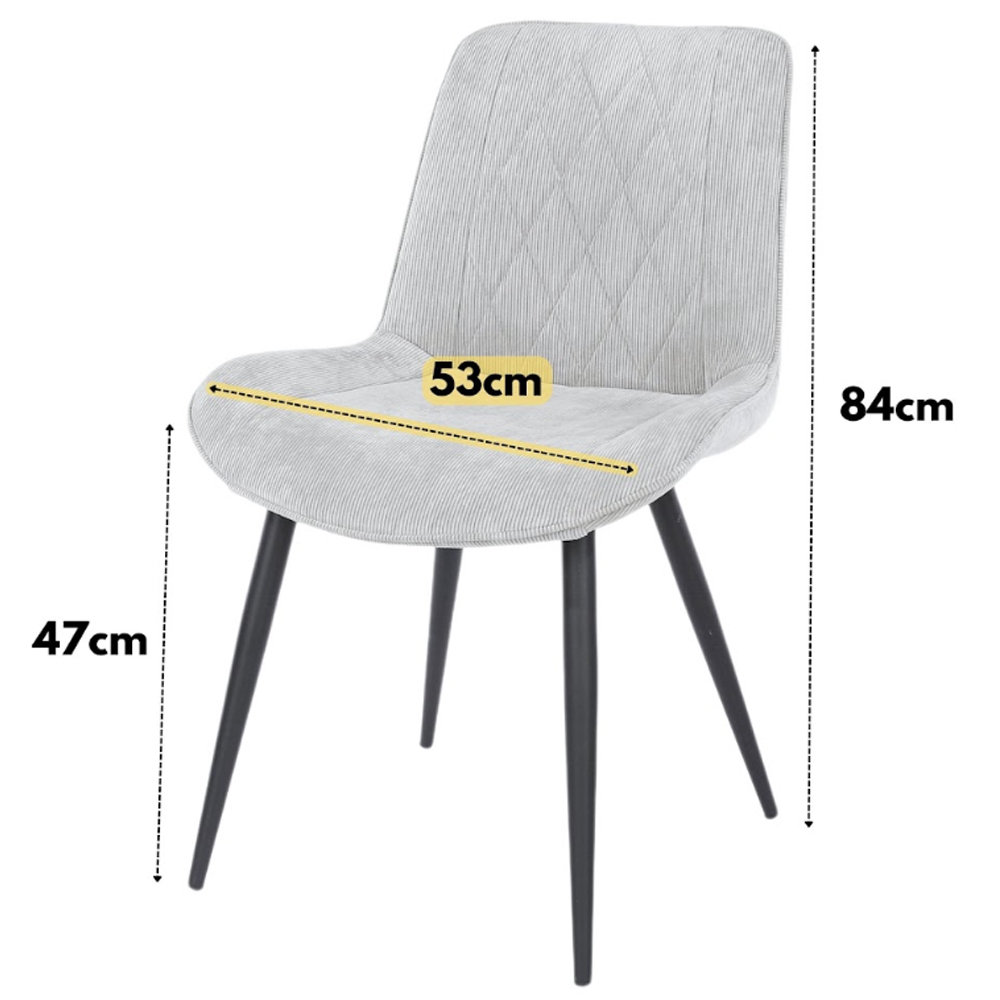 Arta Square Oak Wooden Dining Table with 2 Light Grey Diamond Stitch Fabric Chairs