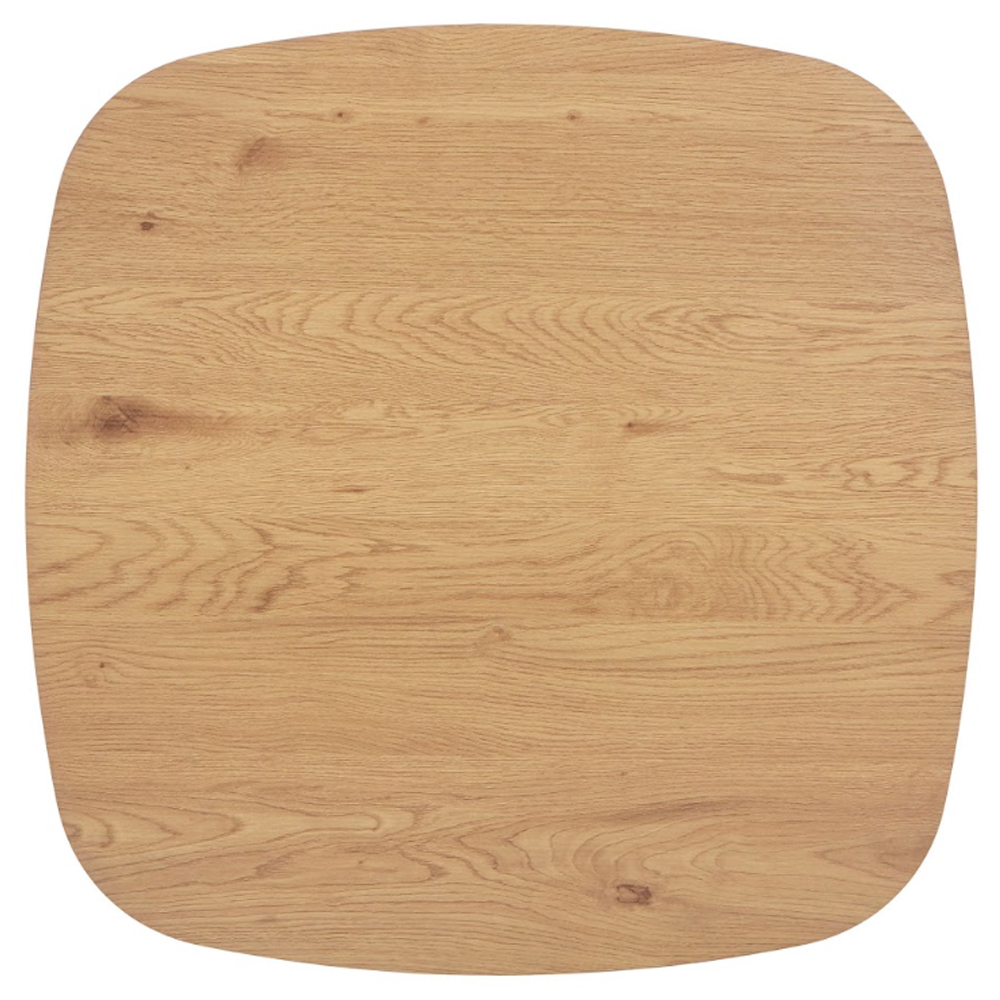 Arta Square Oak Wooden Dining Table with 2 Light Grey Fabric Chairs