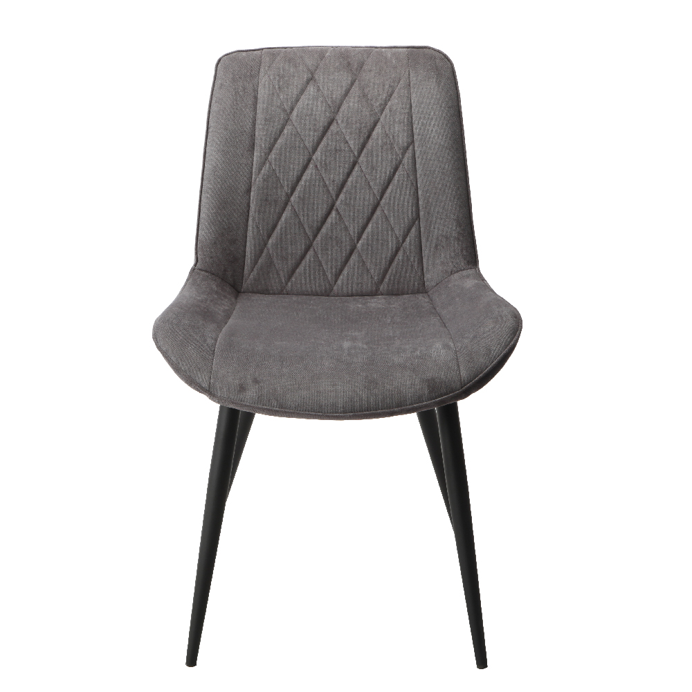 Arta Square White Wooden Dining Table 2 Dark Grey Diamond Chairs
