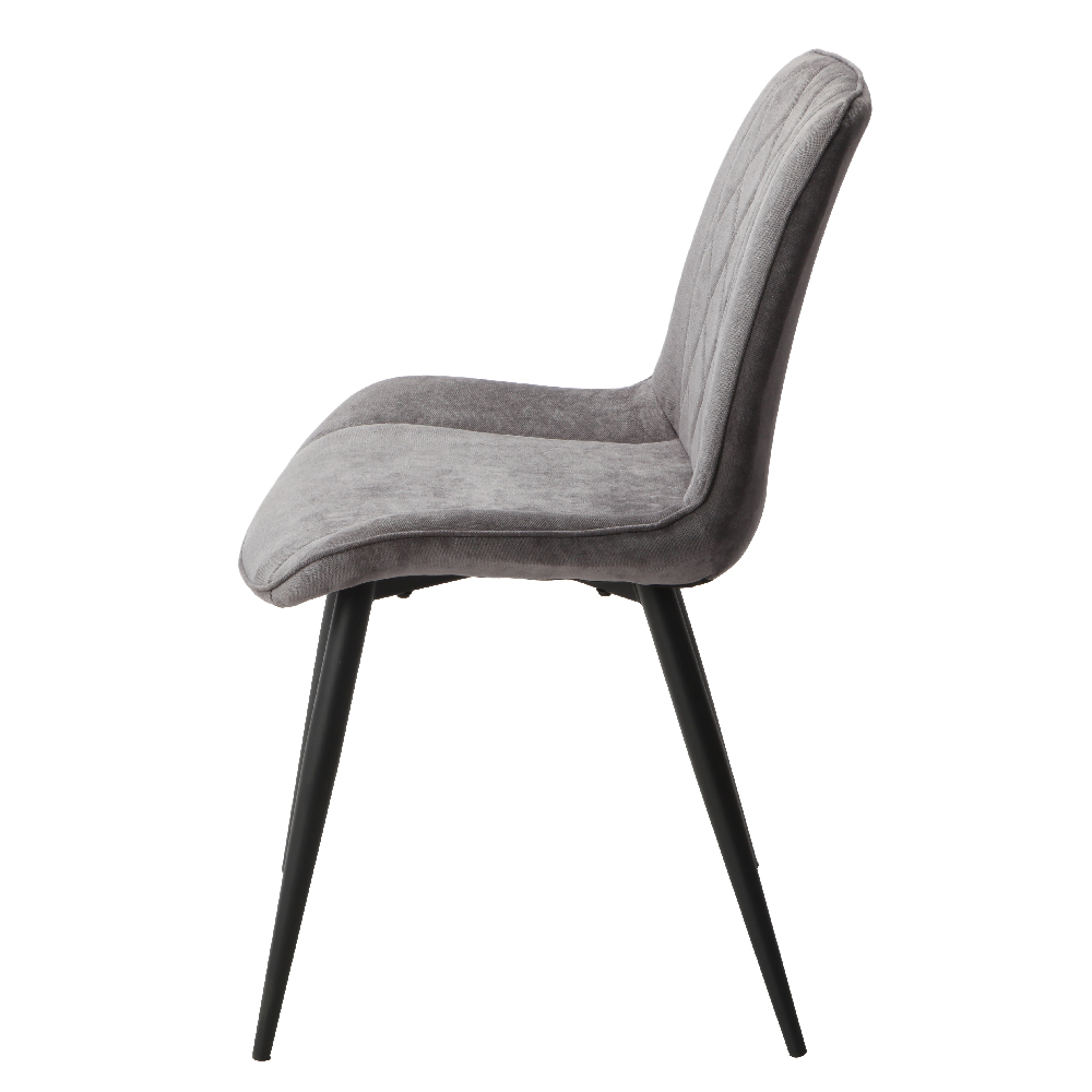Arta Square White Wooden Dining Table 2 Dark Grey Diamond Chairs