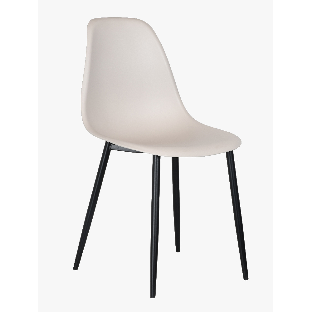 Arta Square White Wooden Dining Table 2 Duo Plastic Calico Chairs
