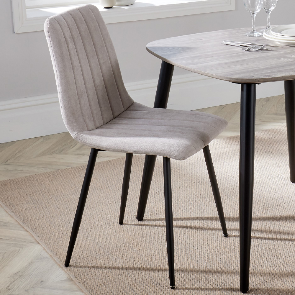 Arta Square White Wooden Dining Table 2 Natural Straight Chairs