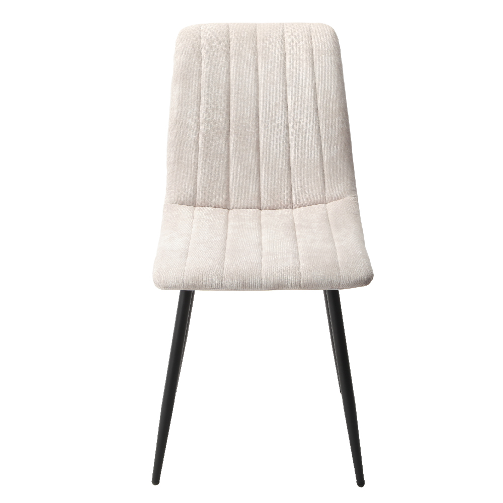 Arta Square White Wooden Dining Table 2 Natural Straight Chairs