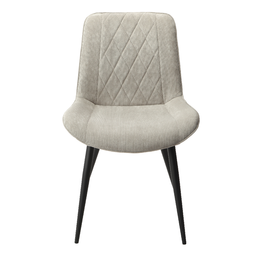Arta Square White Wooden Dining Table 4 Light Grey Diamond Chairs