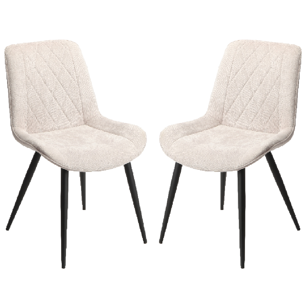 Arta Square White Wooden Dining Table 4 Natural Diamond Chairs