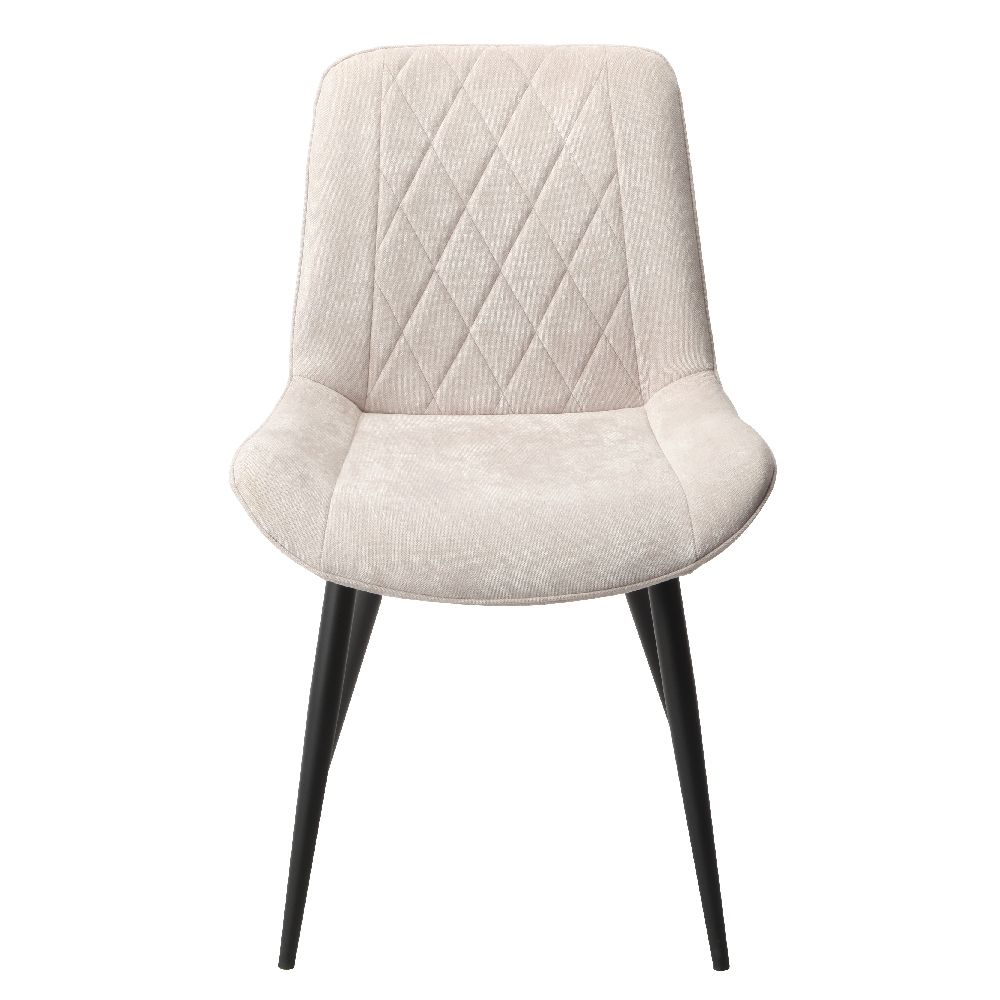 Arta Square White Wooden Dining Table 4 Natural Diamond Chairs