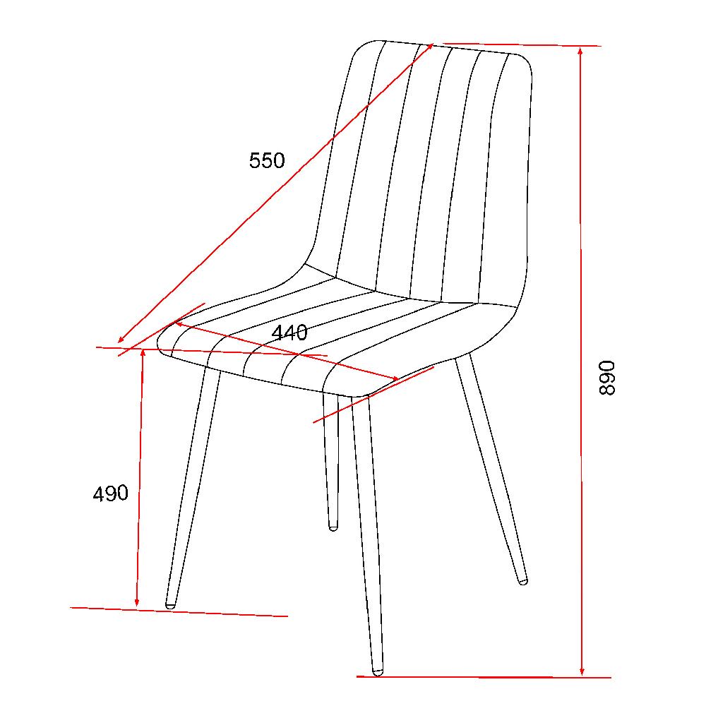 Arta Straight Stitch Natural Fabric Dining Chairs In Pair