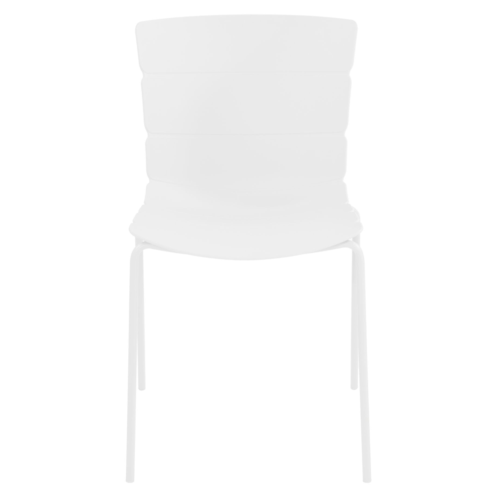 Arta Plastic Dining Chairs In Pair - White