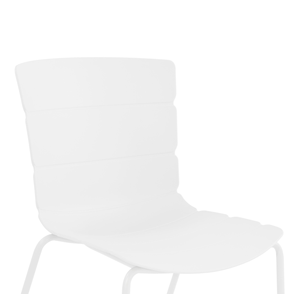 Arta Plastic Dining Chairs In Pair - White