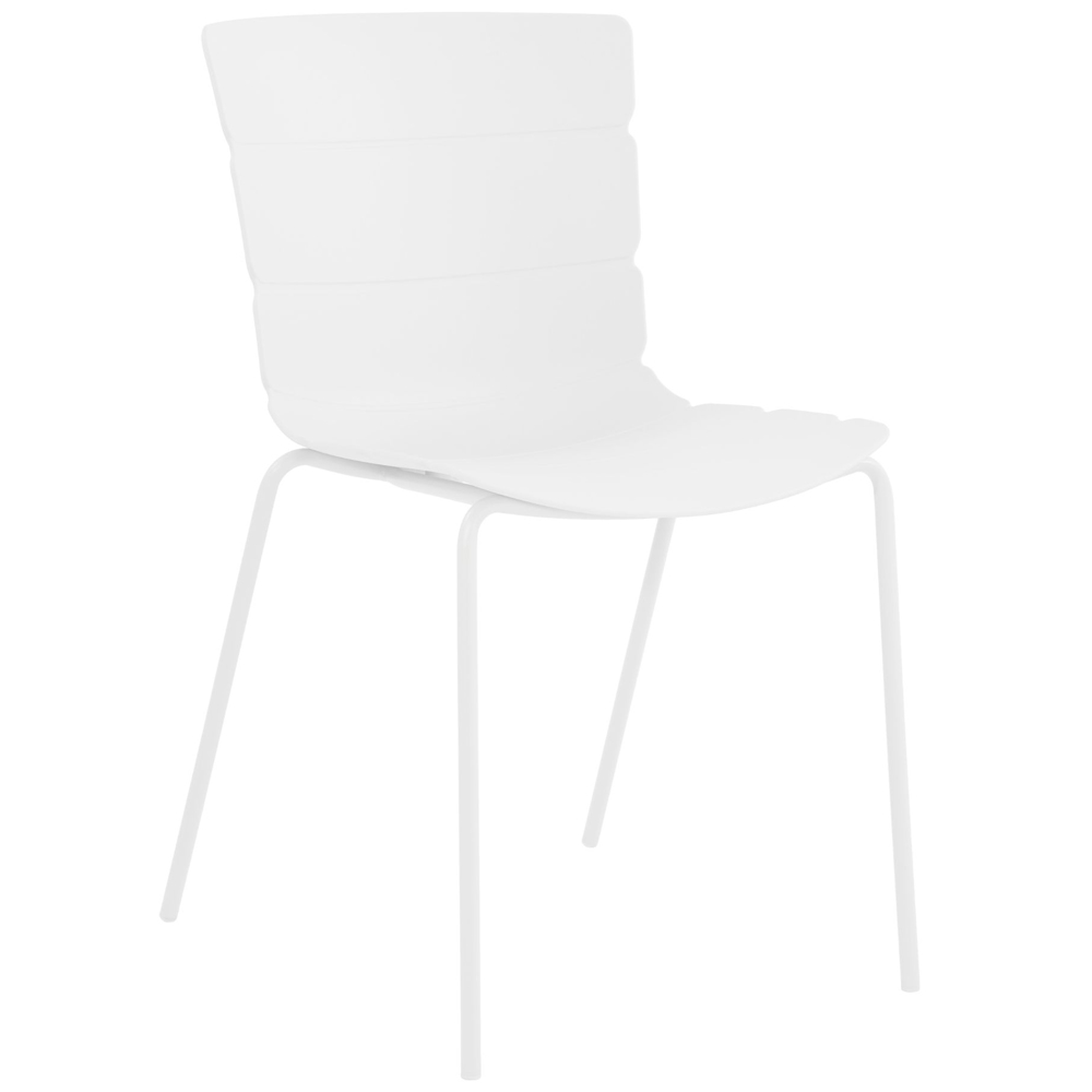 Arta Plastic Dining Chairs In Pair - White