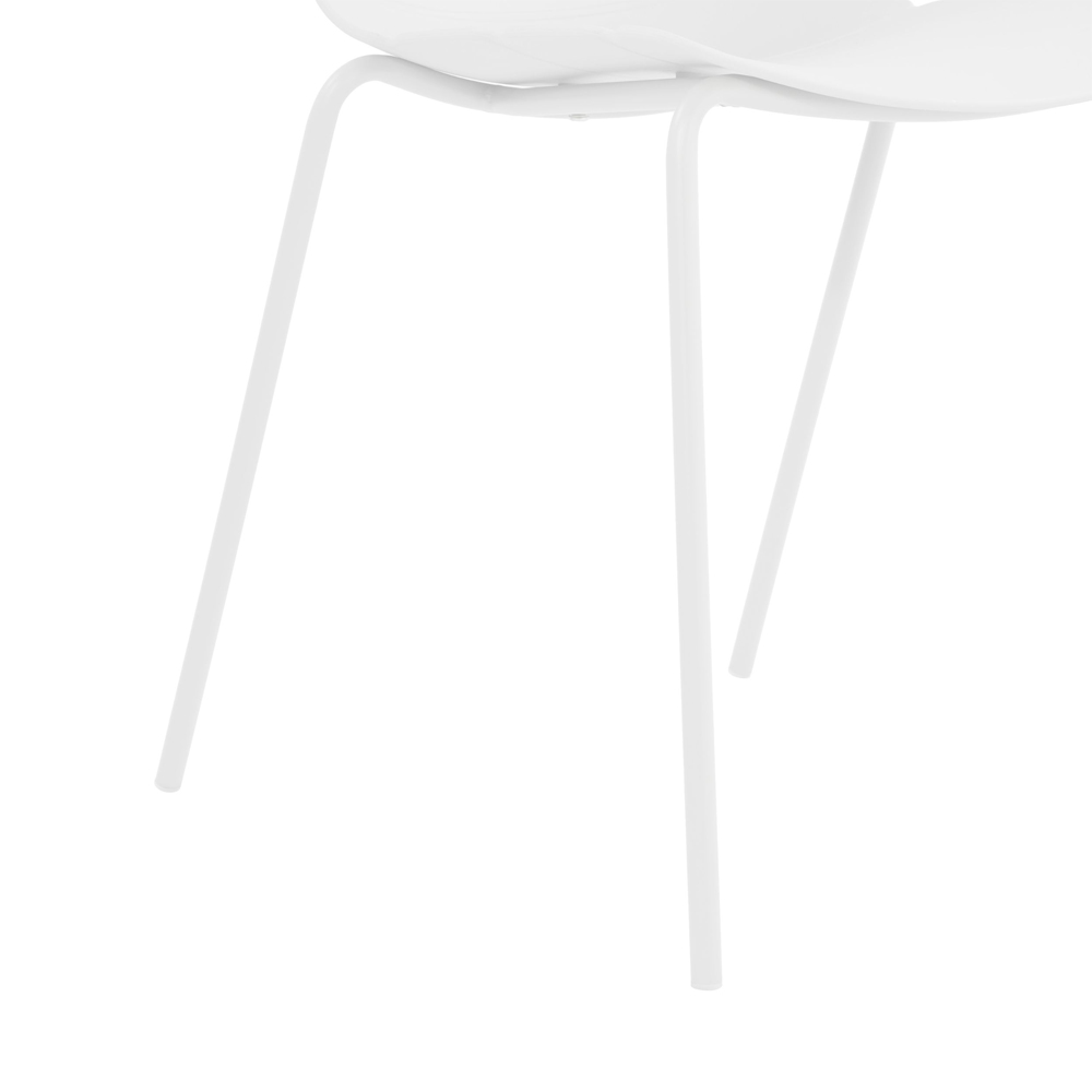 Arta Plastic Dining Chairs In Pair - White
