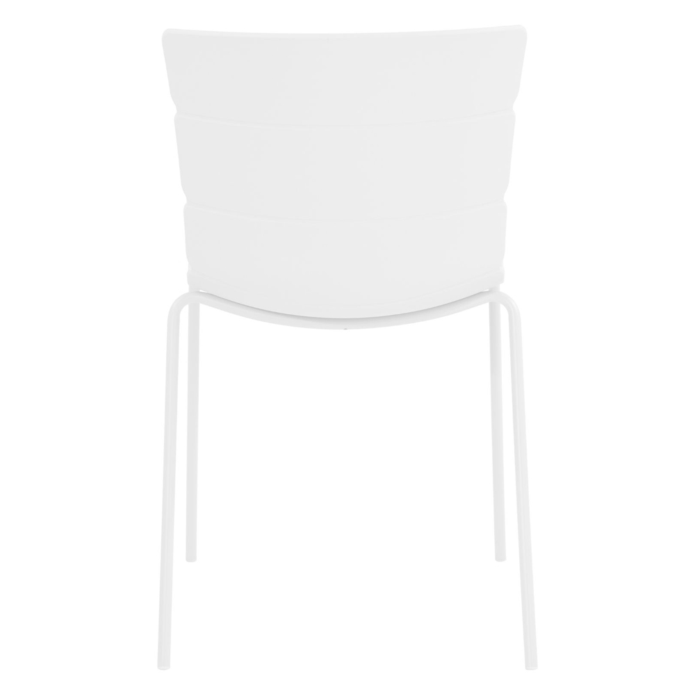 Arta Plastic Dining Chairs In Pair - White