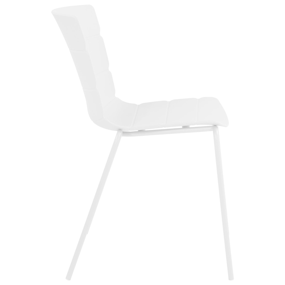 Arta Plastic Dining Chairs In Pair - White