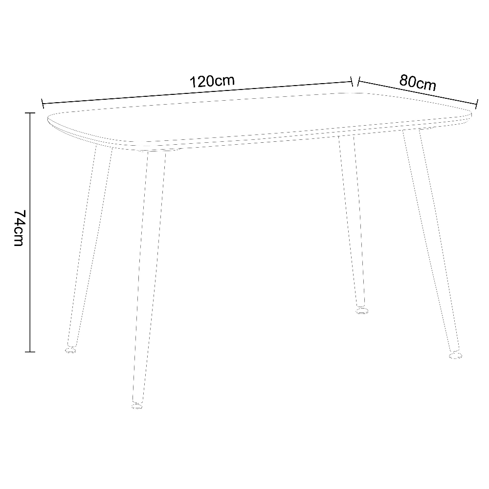 Arta White Wooden Dining Table 4 Light Grey Straight Chairs