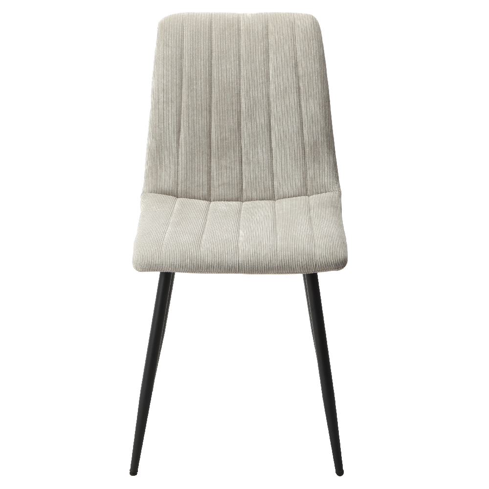 Arta White Wooden Dining Table 4 Light Grey Straight Chairs