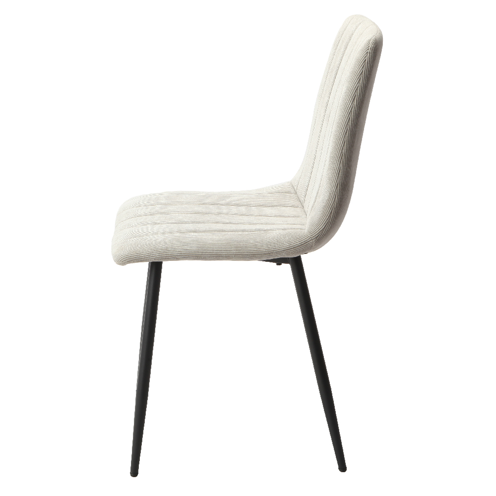 Arta White Wooden Dining Table 4 Light Grey Straight Chairs