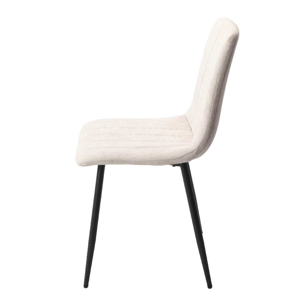 Arta White Wooden Dining Table 4 Natural Straight Chairs