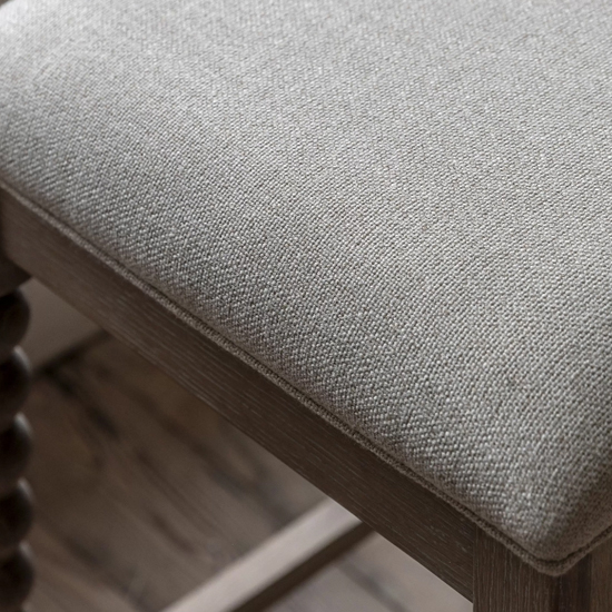 Arta Fabric Square Bar Stool In Natural