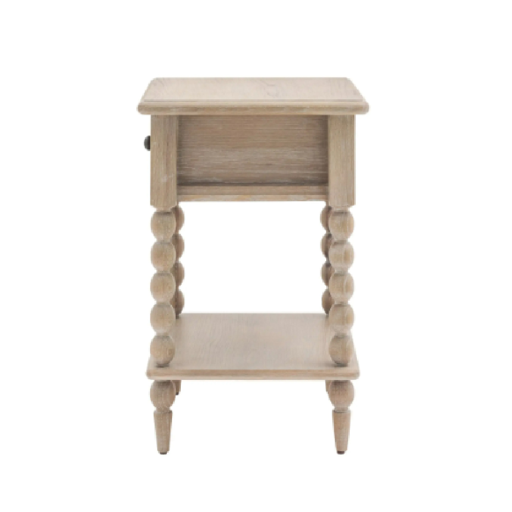 Arta Wooden Bedside Cabinet With 1 Drawer In Natural
