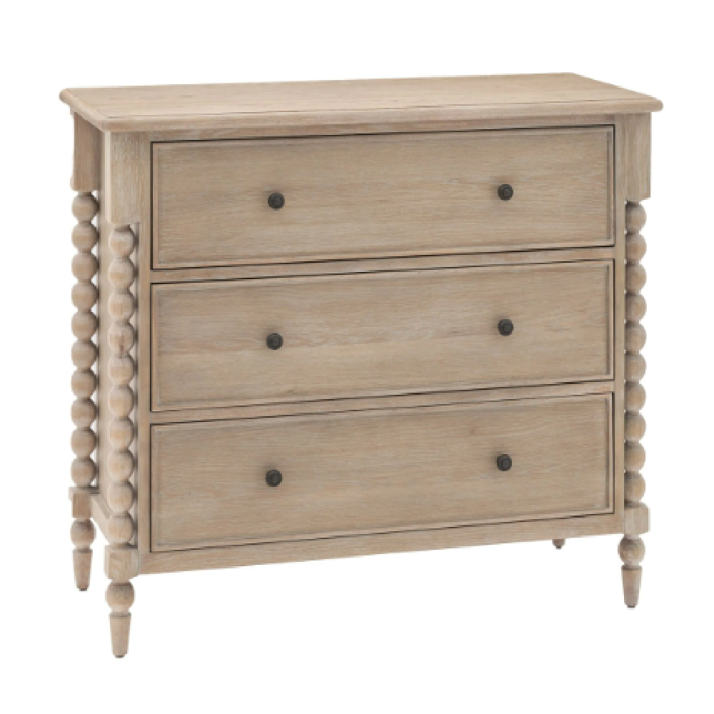 Arta Wooden Chest Of 3 Drawers In Natural