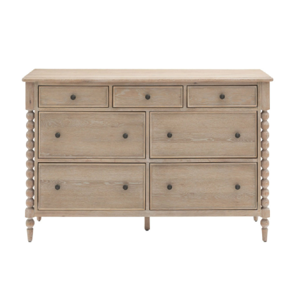 Arta Wooden Chest Of 7 Drawers In Natural