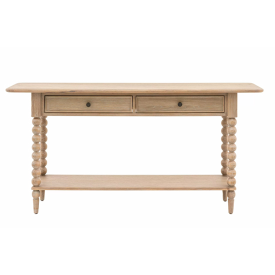 Arta Wooden Console Table With 2 Drawers In Natural