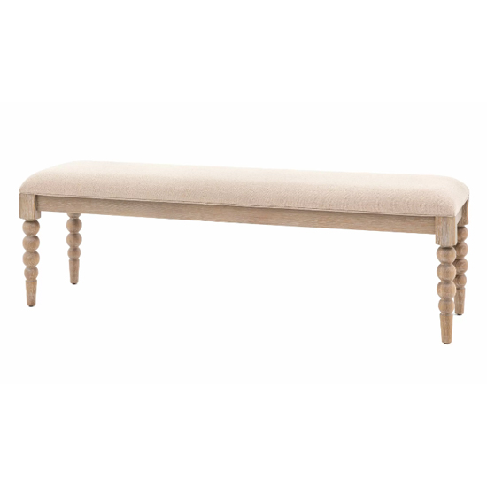 Arta Wooden Rectangular Dining Bench In Natural